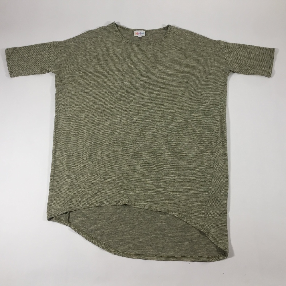 Lularoe Women's XS Green and Black Striped Shirt